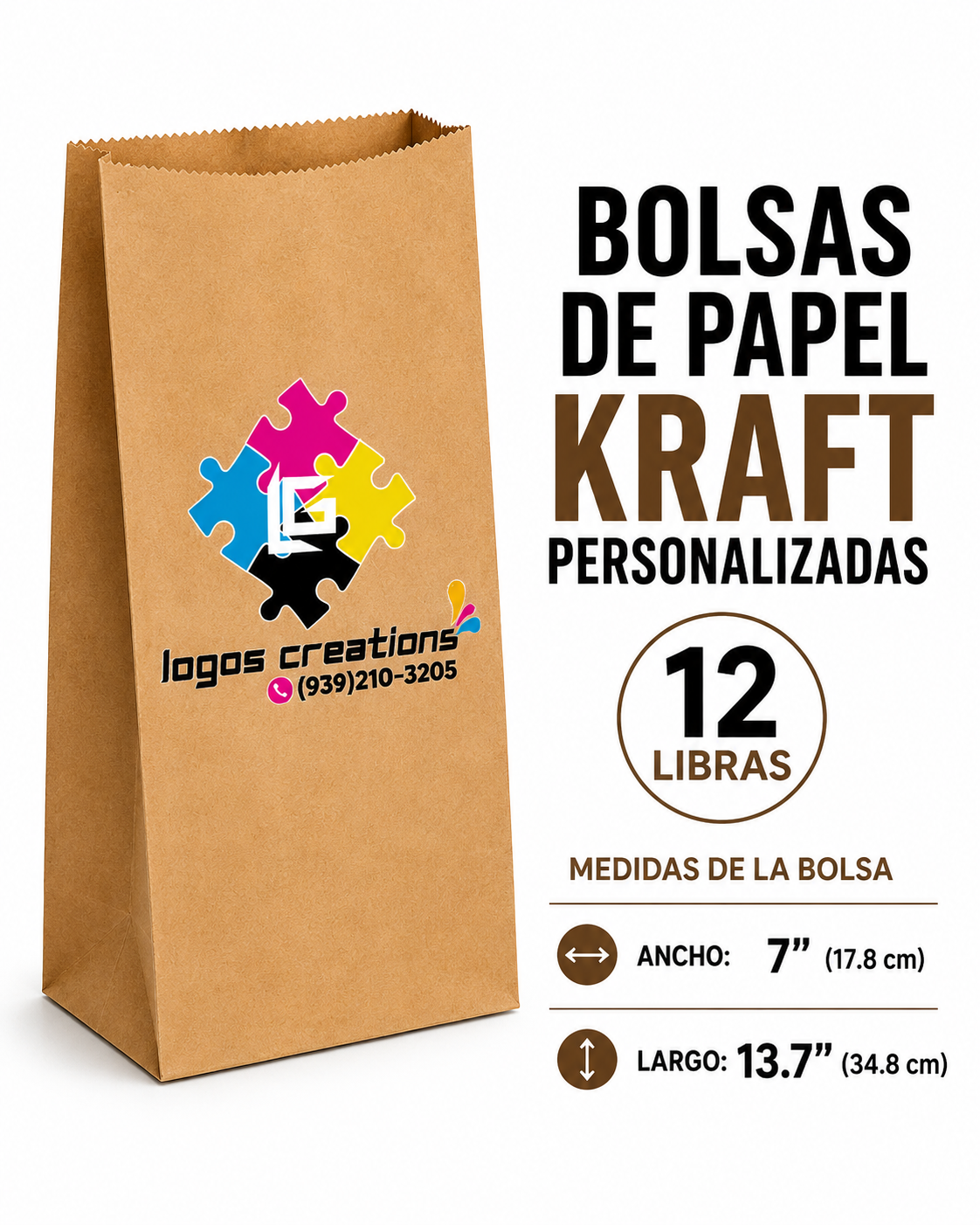 Bolsas Kraft personalizadas