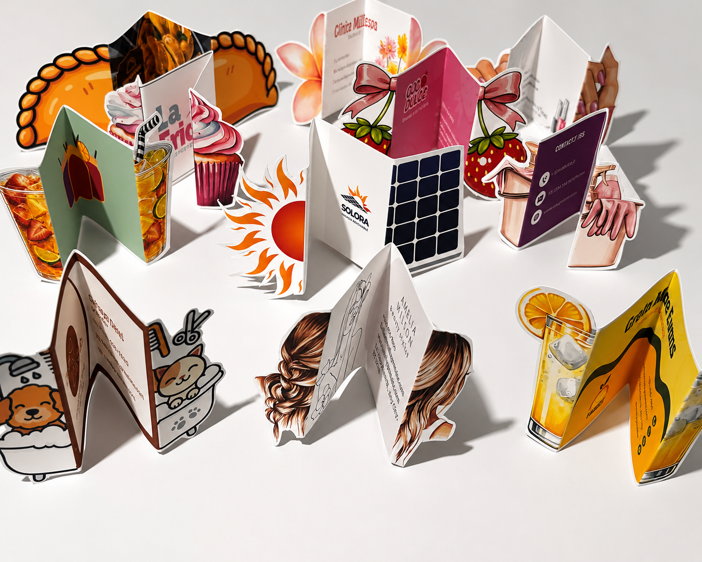 Tarjetas de presentación plegables